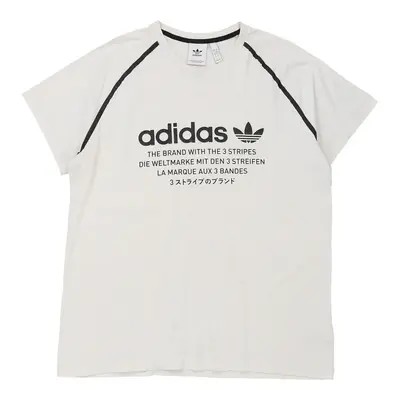Adidas Spellout T-Shirt - XL White Cotton