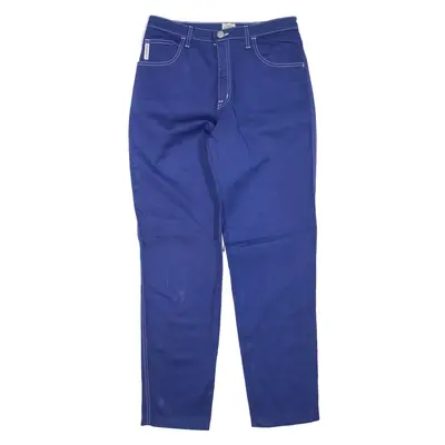 ARMANI Trousers Blue Regular Tapered Womens W26 L27