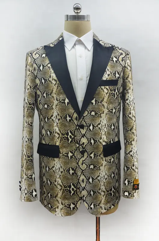 Fashion-3#  Snake Skin - Mens Wholesale Blazers