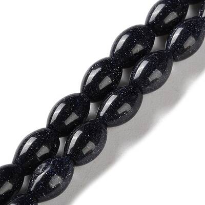 Synthetic Blue Goldstone Beads Strands