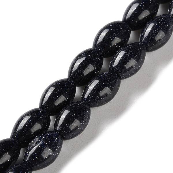 Synthetic Blue Goldstone Beads Strands
