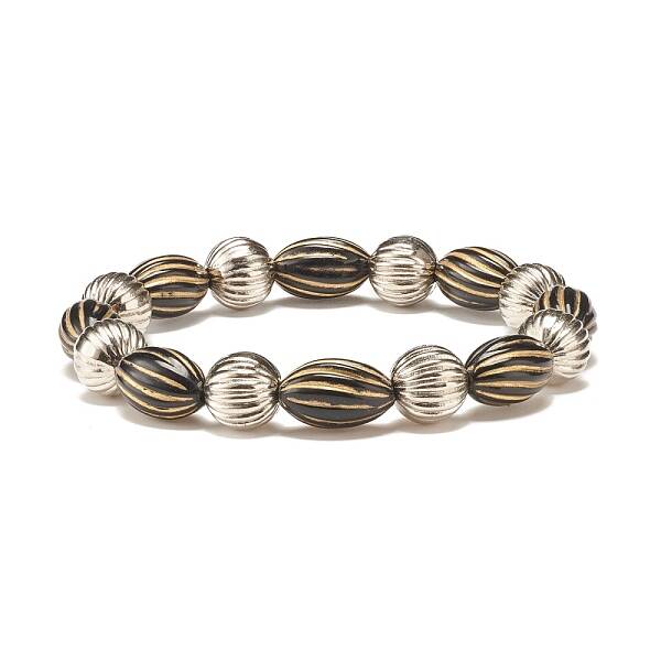 Grooved Acrylic & Plastic Beaded Bracelet Bracelet for Women