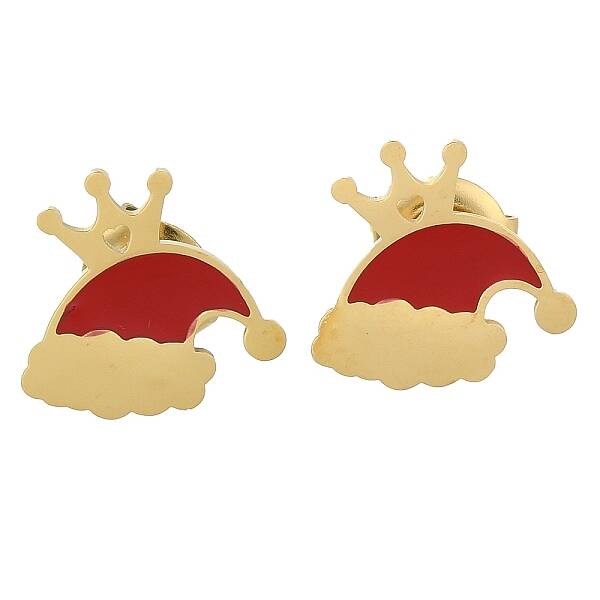 Ion Plating(IP) 304 Stainless Steel Enamel Stud Earrings