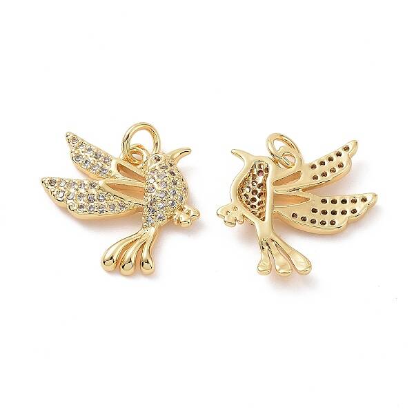 Brass Micro Pave Cubic Zirconia Pendants