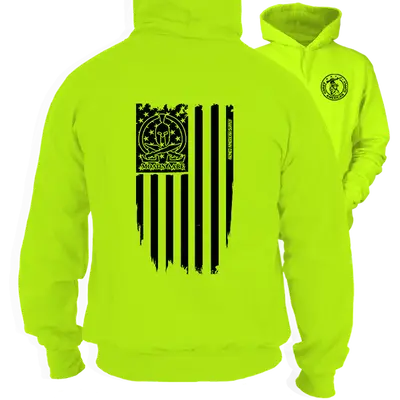 Molon Labe Ghost Flag - Hi-Vis Hoodie