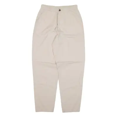 BARBADOS Trousers Beige Relaxed Tapered Womens W24 L27