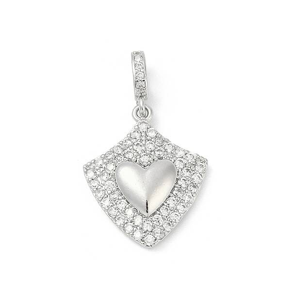 Brass Micro Pave Clear Cubic Zirconia Pendants