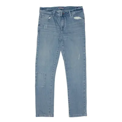 TOMMY HILFIGER Patch Distressed Jeans Blue Denim Slim Skinny Girls W30 L27
