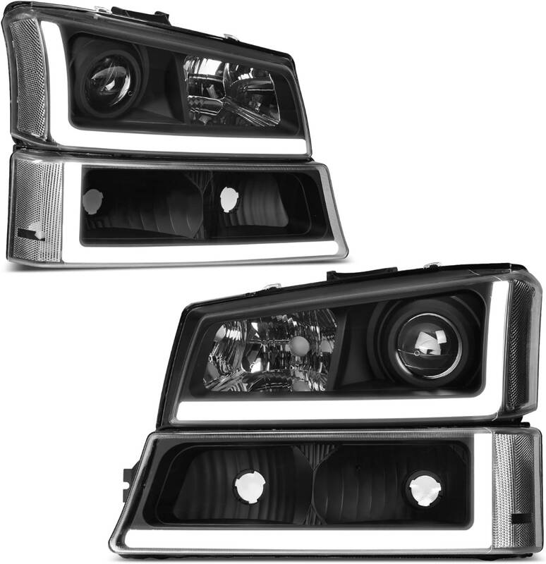 YITAMOTOR® Projector Headlight Assembly kit Compatible with 2003 2004 2005 2006 Avalanche Silverado 1500 2500 3500/2007 Silv...