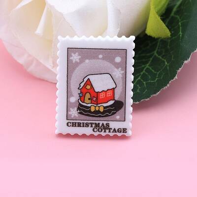 Christmas Stamp Resin Cabochons