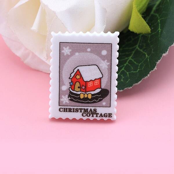 Christmas Stamp Resin Cabochons
