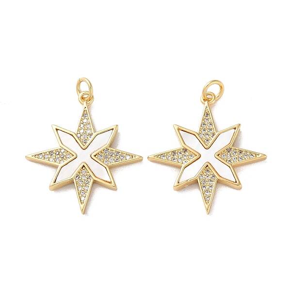 Brass Micro Pave Cubic Zirconia Pendants