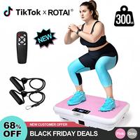 ROTAI Vibration Plate Exercise Machine Full Body  Vibration Plate 300 Lbs Capacity Lymphatic Drainage Home Gym Kit.Mother's D...