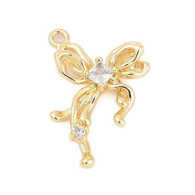 Brass Micro Pave Cubic Zirconia Pendants
