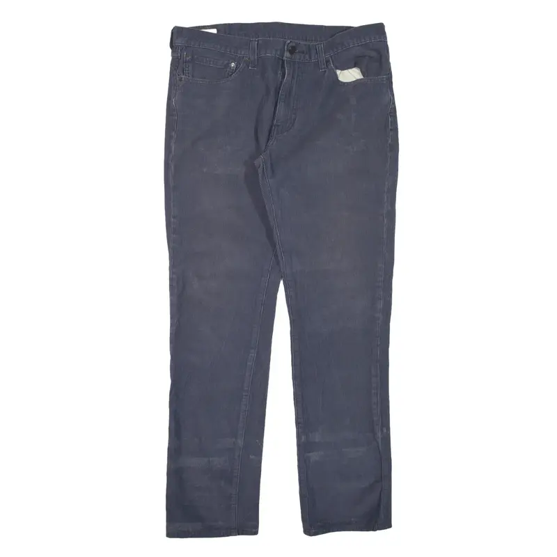 LEVI'S Premium Big E 511 Corduroy Trousers Blue Slim Straight Mens W36 L34