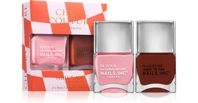 Nails Inc. Check Couture Nail Polish Set Harrington Gardens Nail Polish 14ml + Model Behaviour Nail Polish 14ml