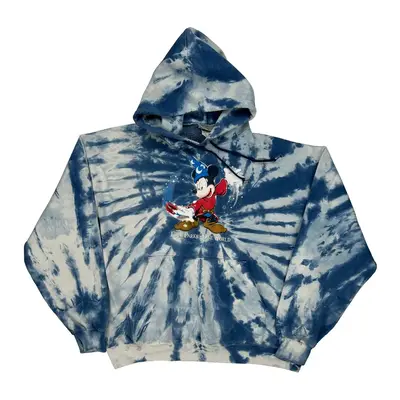 Disney Tie-Dye Hoodie - 2XL Blue Cotton