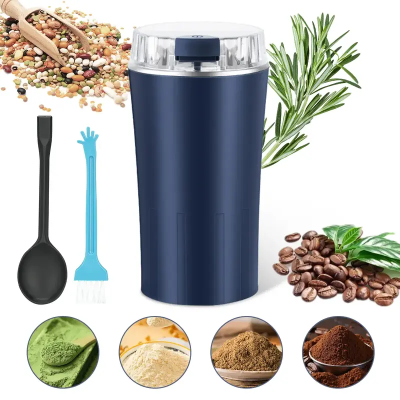 300W Electric Coffee Grinder for Fast Grinding—Perfect for Beans, Spices, Nuts & More. Compact and portable, this ultra-fin...