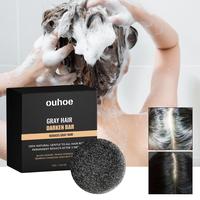 Black Hair Soap - Gray hair darken bar (Repairing, Nourishing & Cleansing Soap for dark hair) Oil Shampoo