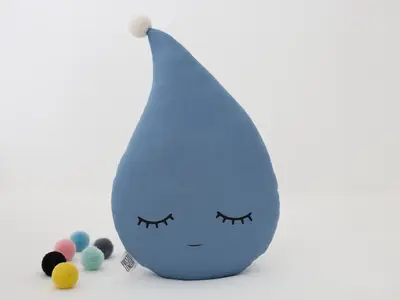 Blue Heaven Raindrop Pillow