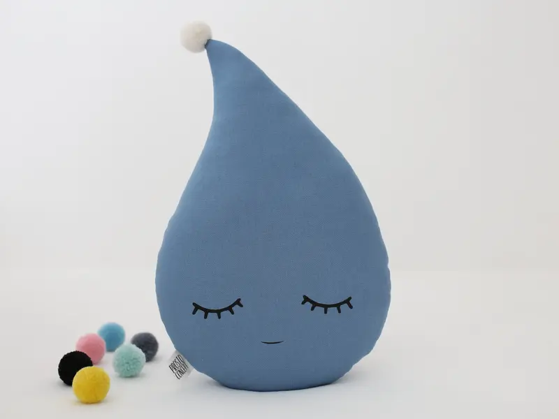 Blue Heaven Raindrop Pillow