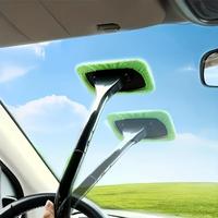 Car Glass Cleaning Brush, Scratch-free Car Window Cleaning Brush, Long Handle Windshield Brush, Car Interior & Rearview Mir...