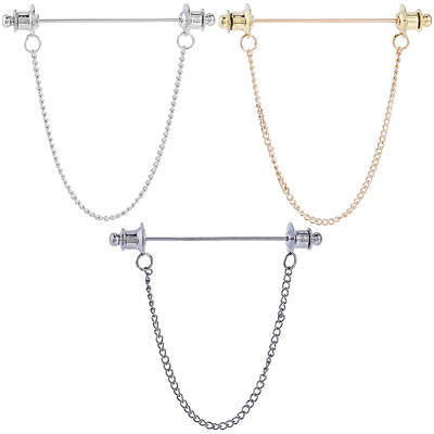 Zinc Alloy Hanging Chain Brooches