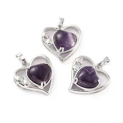 Natural Amethyst Pendants