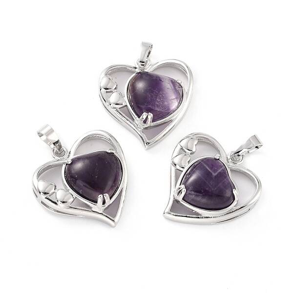 Natural Amethyst Pendants