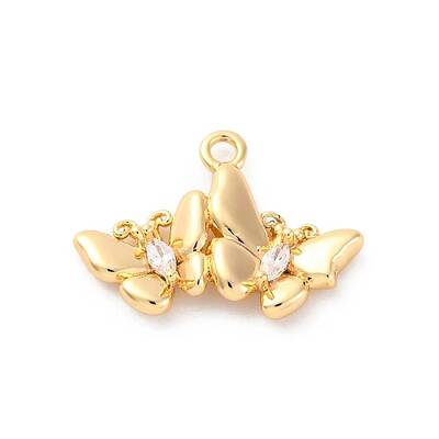 Brass Crystal Rhinestone Pendants