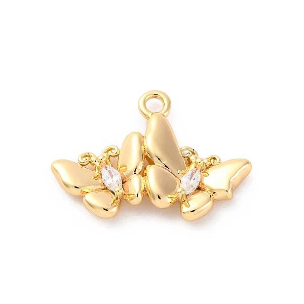 Brass Crystal Rhinestone Pendants