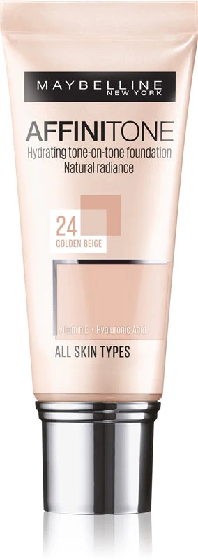 Maybelline Affinitone HD Pigments Moisturizing Foundation 24 Golden Beige 30ml
