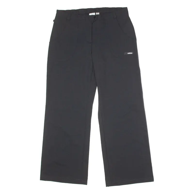 ADIDAS Outdoor Womens Trousers Black Regular Wide-Leg W32 L28