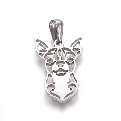 Tarnish Resistant 304 Stainless Steel Puppy Pendants