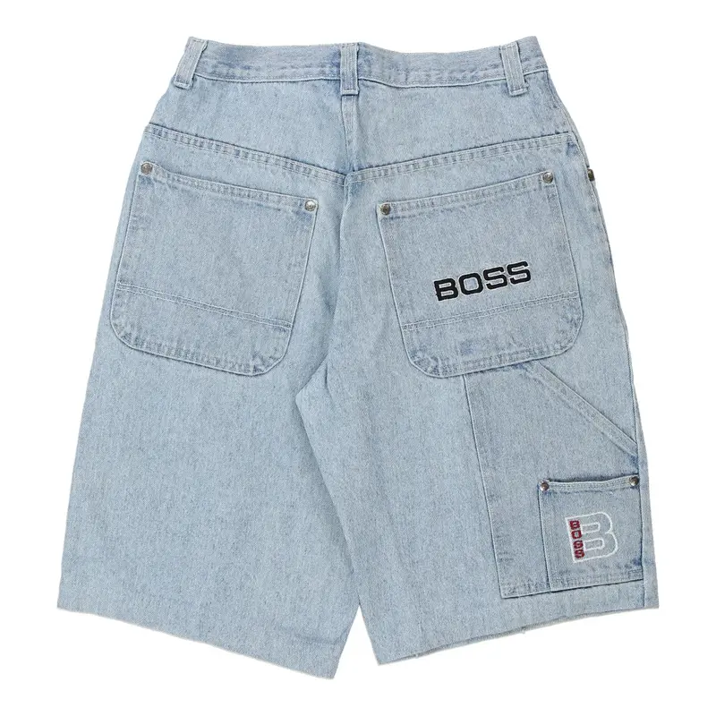 Boss Denim Shorts - 32W 13L Light Wash Cotton | Size: 32