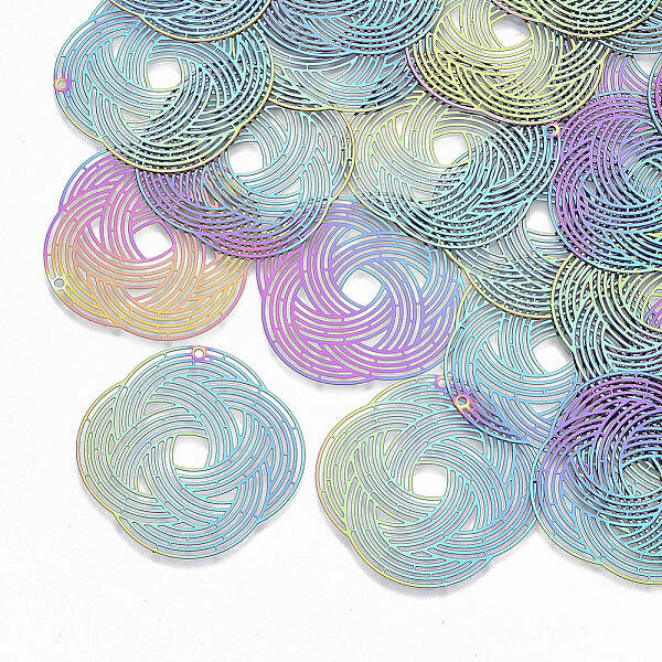 Ion Plating(IP) 201 Stainless Steel Filigree Pendants