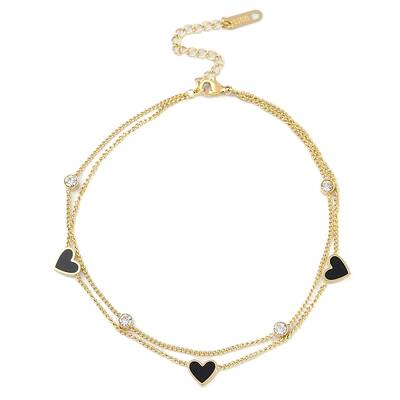 Ion Plating(IP) 304 Stainless Steel Double Layered Bracelets for Women
