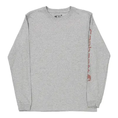 Carhartt Long Sleeve T-Shirt - Small Grey Cotton