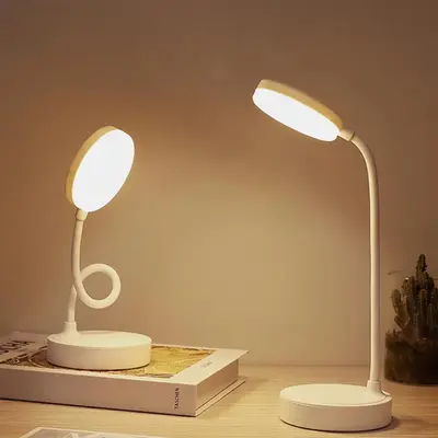 Portable Mini LED Desk Lamp, USB Flexible LED Desk Lamp, Eye Protective Reading Lamp Suitable for Bedroom, Living Room, Off...
