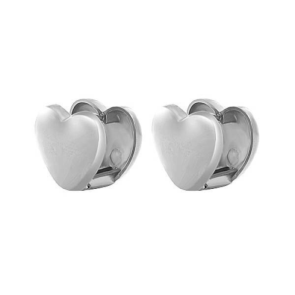 Non-Tarnish Heart 304 Stainless Steel Hoop Earrings for Women