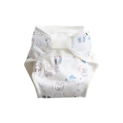 Vimse Diaper Cover Size M, White Teddy