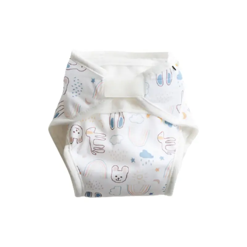 Vimse Diaper Cover Size M, White Teddy