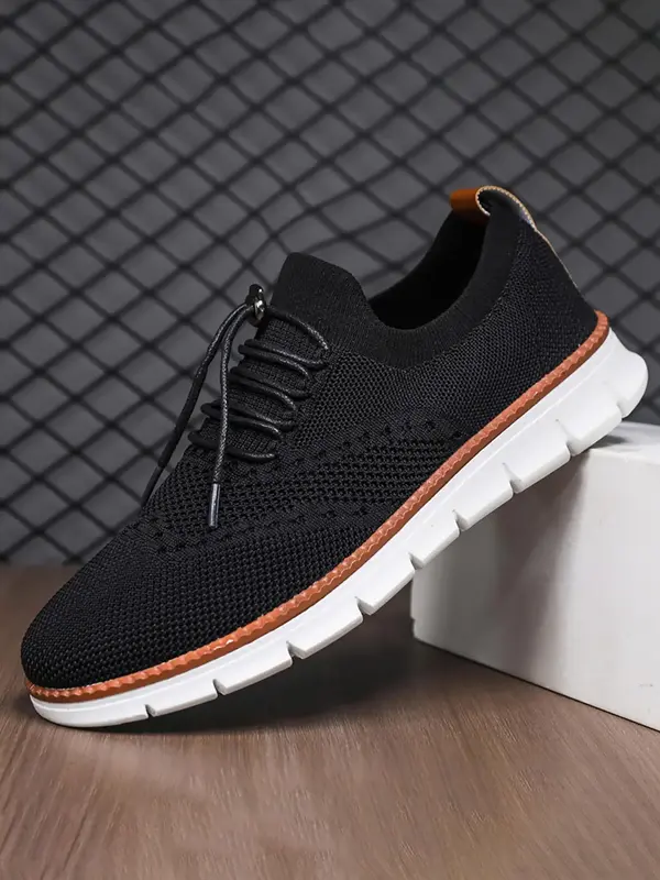 Men's Fashion Casual Lace Up Low Top Sneakers, Lightweight Breathable Comfortable Sports Running Shoes for Daily Wear, Perfec...