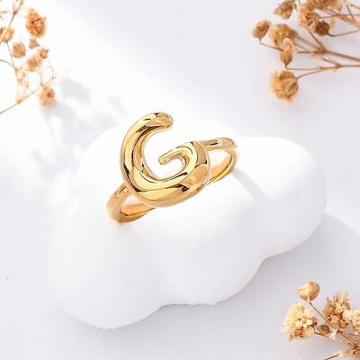 304 Stainless Steel Open Cuff Rings for Women