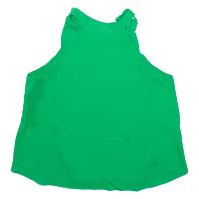 ZARA Womens Racer Back Vest Green High Neck Sleeveless Viscose M
