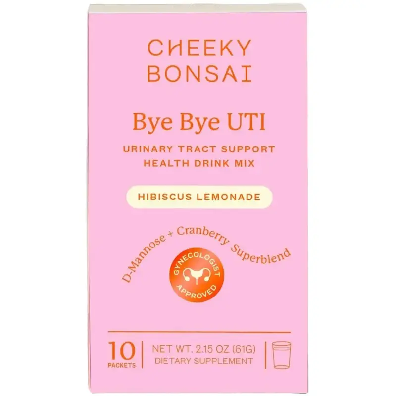 Bye Bye UTI by Cheeky Bonsai | Edible Dietary Healthcare Drink Mix | Hibiscus Lemonade Urinary Tract Support | With D Mannose...