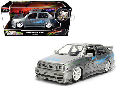 Volkswagen Jetta Raw Metal Color Brush Finish The Fast and the Furious (2001) Movie 25 Years of Fast & Furious Series 1/2...