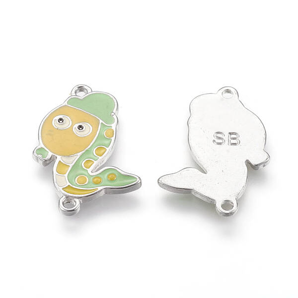 Alloy Enamel Kawaii Cartoon Snake Links