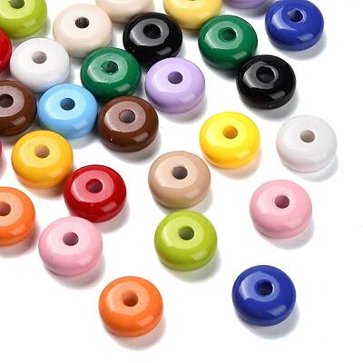 Spray Painted Opaque Acrylic Beads