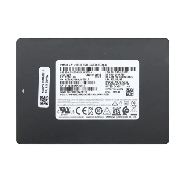 01LV792 Lenovo 256GB Triple-Level Cell SATA 6Gb/s 2.5-Inch Solid State Drive